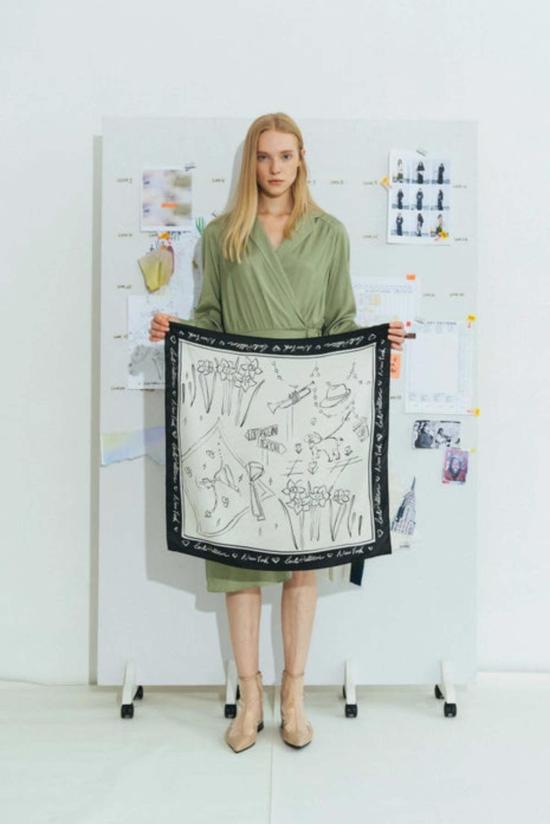  로스트 패턴 머플러/스카프 뉴욕 인 스케치 스카프 - LOST PATTERN