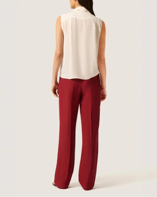  아르젠트 블라우스 슬리브리스 보우  탑 아이보리 - ARGENT