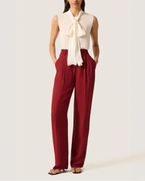  아르젠트 블라우스 슬리브리스 보우  탑 아이보리 - ARGENT