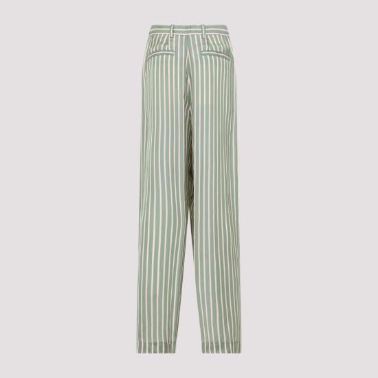  드리스 반 노튼 스트레이트 팬츠 Dries Van Noten 펜 팬츠 그린 - DRIES VAN NOTEN