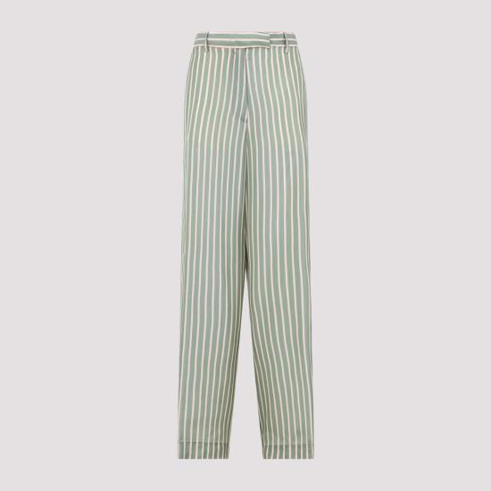  드리스 반 노튼 스트레이트 팬츠 Dries Van Noten 펜 팬츠 그린 - DRIES VAN NOTEN