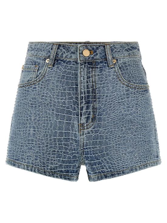  셀프 포트레이트 데님 숏팬츠 라인스톤 쇼츠 라이트 블루