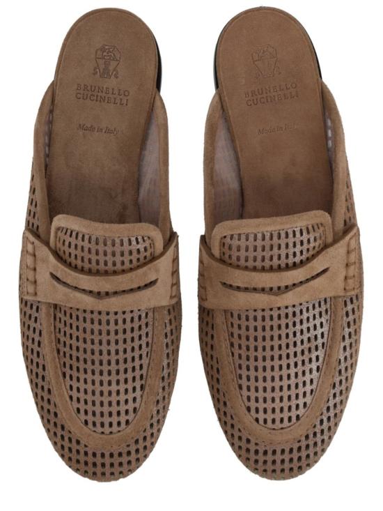  브루넬로 쿠치넬리 뮬/슬리퍼 Brunello Cucinelli 뮬 스파클링 네트 뮬 버프 - BRUNELLO CUCINELLI