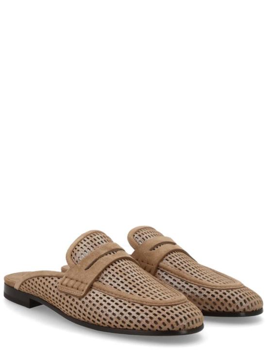  브루넬로 쿠치넬리 뮬/슬리퍼 Brunello Cucinelli 뮬 스파클링 네트 뮬 버프 - BRUNELLO CUCINELLI