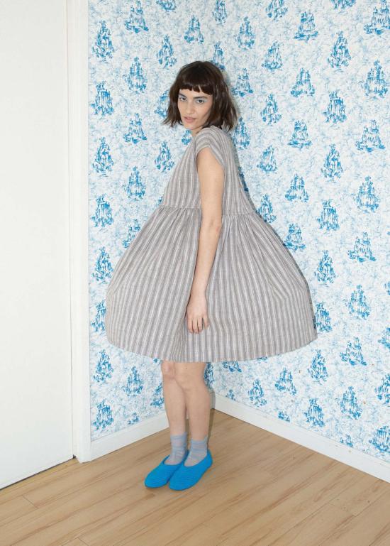  에이스 앤 지그 숏 원피스 에이스앤지그 미니 플로트 드레스 스크리블 - ACE & JIG