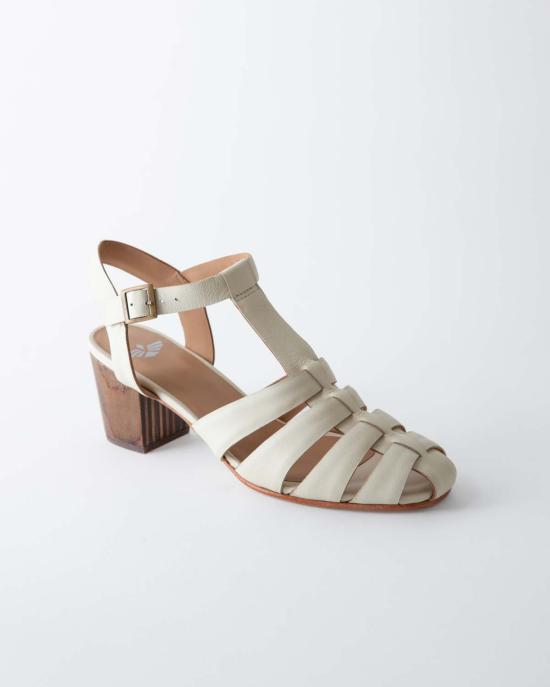  포트리스 샌들 골드 피셔맨 힐  아이보리 - FORTRESS