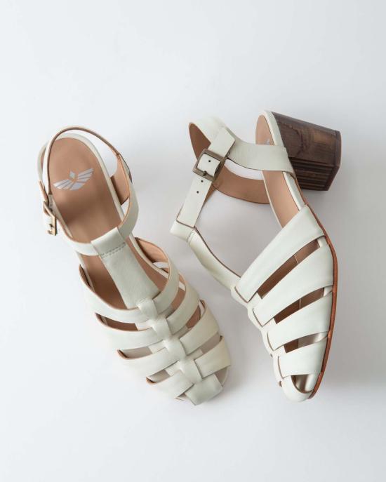  포트리스 샌들 골드 피셔맨 힐  아이보리 - FORTRESS