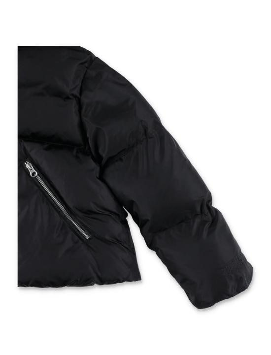  [키즈] MM6 메종마르지엘라 자켓 메종 마르지엘라 키즈 MM6 하이 칼라 패딩 재킷 블랙 - MM6 MAISON MARGIELA