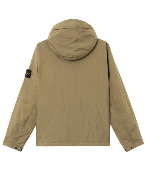  스톤 아일랜드 자켓 가먼트 다이드 크링클 렙스 NY 나일론 재킷 밀리터리 그린 - STONE ISLAND
