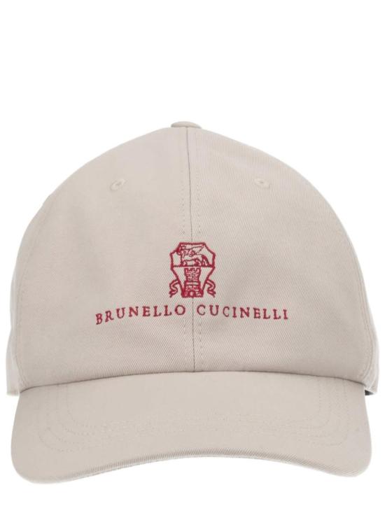  브루넬로 쿠치넬리 모자 Brunello Cucinelli 로고 베이지 야구