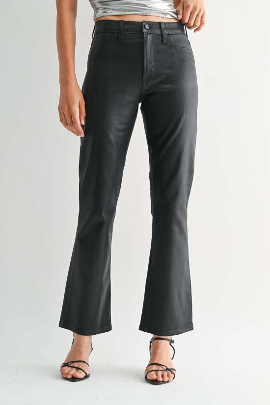  저스트 블랙 데님 데님 팬츠 슬림 크롭 부츠컷 - JUST BLACK DENIM