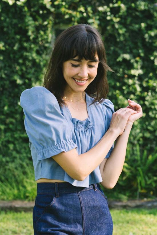  머틀 블라우스 신디  샴브레이 - MYRTLE