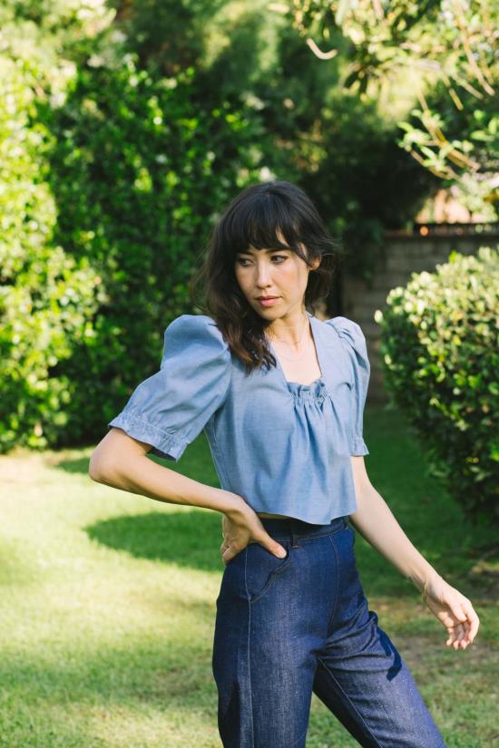  머틀 블라우스 신디  샴브레이 - MYRTLE