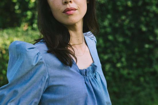  머틀 블라우스 신디  샴브레이 - MYRTLE