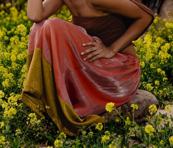  Hanan Sharifa 스트레이트 팬츠 하난 샤리파 가든 앰버 팬츠 - OTHER BRANDS