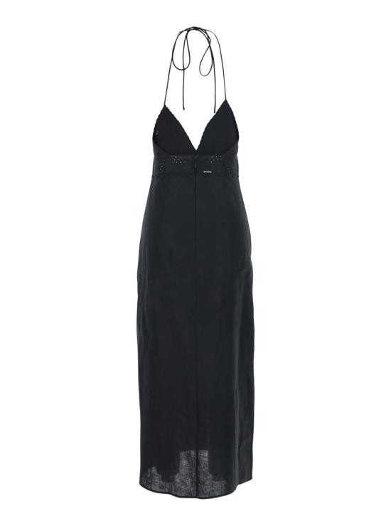  트윈셋 롱 원피스 자수 드레스 블랙 - TWINSET