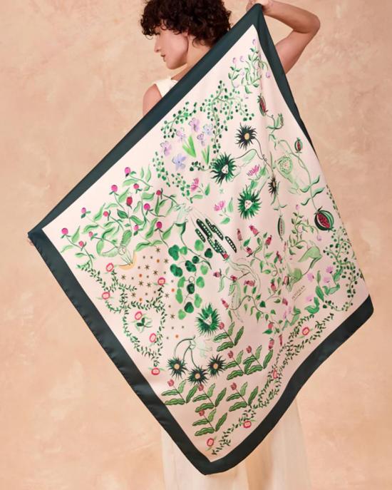  프티장 파리 머플러/스카프 쁘띠장 파리 실크 까레 스카프 투알 판타스티크 - PETITJEAN PARIS