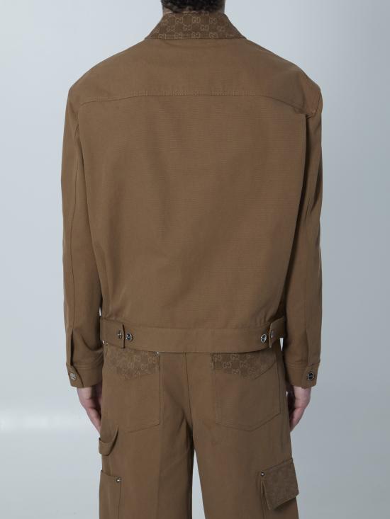 26SS 구찌 GG 디테일 집업 자켓 854304 BROWN - GUCCI