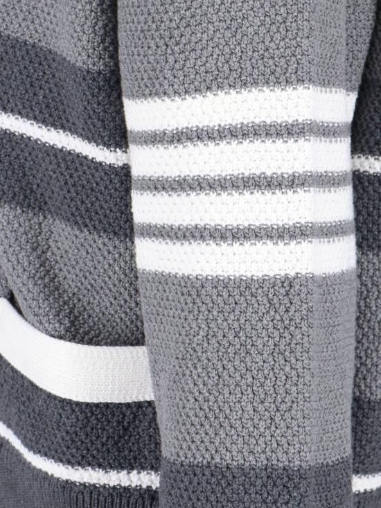  톰브라운 가디건 톰 브라운 스트라이프  그레이 - THOM BROWNE