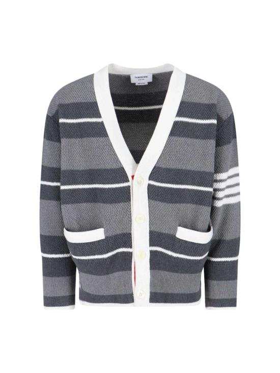 톰브라운 가디건 톰 브라운 스트라이프  그레이