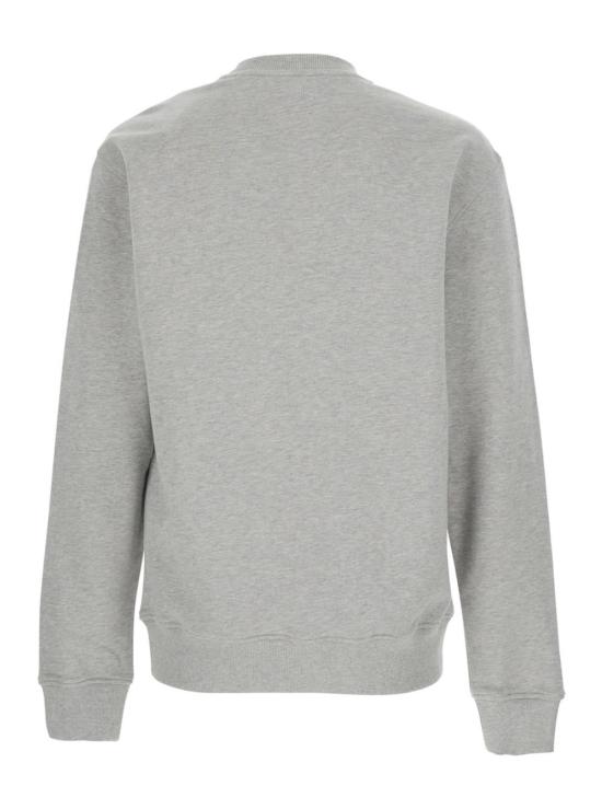  아미 스웨터 알렉상드르 마티우시 크루넥 클래식 핏  드 쿠르 니트 패치  그레이 - AMI