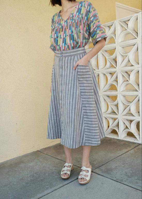  에이스 앤 지그 미디 스커트 에이스 & 지그 거티 스커트 낙서