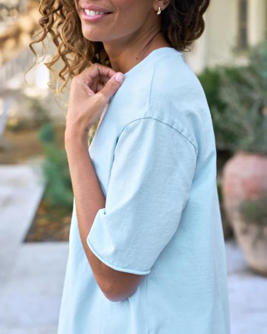  프랭크 앤 에일린 반팔 티셔츠 프랭크 & 아일린 페리 NYC 크루넥 티셔츠 다이브 블루 - FRANK & EILEEN