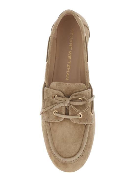  스튜어트 와이츠먼 플랫 슈즈 틴슬리 모카신 플랫 베이지 - STUART WEITZMAN