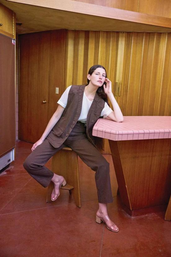  제시 캄 스트레이트 팬츠 제시 캠 225 팬츠 초콜릿 브라운