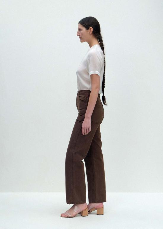  제시 캄 스트레이트 팬츠 제시 캠 225 팬츠 초콜릿 브라운 - JESSE KAMM