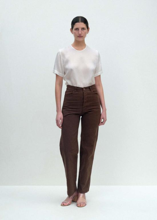  제시 캄 스트레이트 팬츠 제시 캠 225 팬츠 초콜릿 브라운 - JESSE KAMM