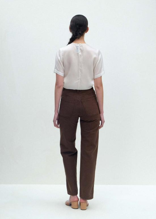  제시 캄 스트레이트 팬츠 제시 캠 225 팬츠 초콜릿 브라운 - JESSE KAMM