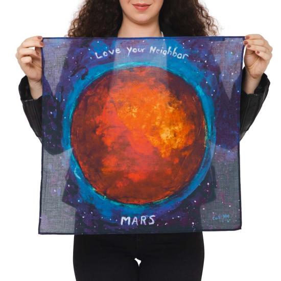  비스마야 머플러/스카프 콜레트 밀러 이웃 사랑 반다나 블루 레드 - VISMAYA