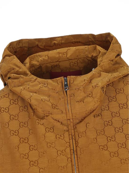  구찌 봄버 자켓 봄버 슬러브 Gg 재킷 카라멜 스웨이드 - GUCCI