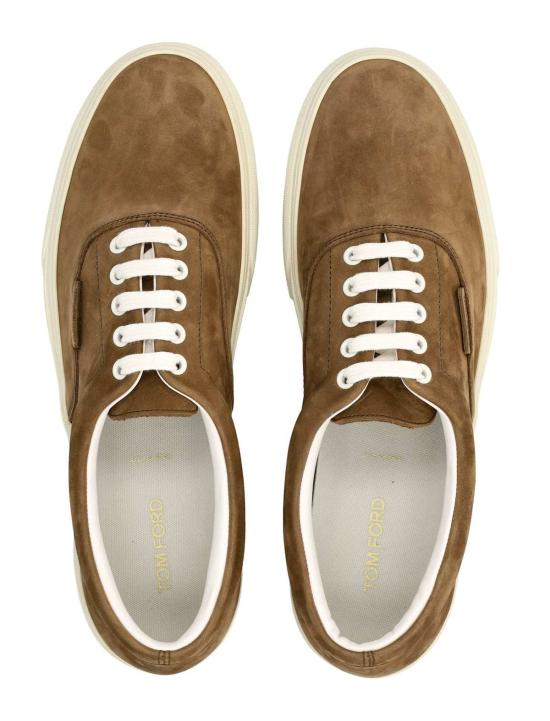  톰포드 스니커즈 주드 스웨이드  올리브 브라운 - TOMFORD