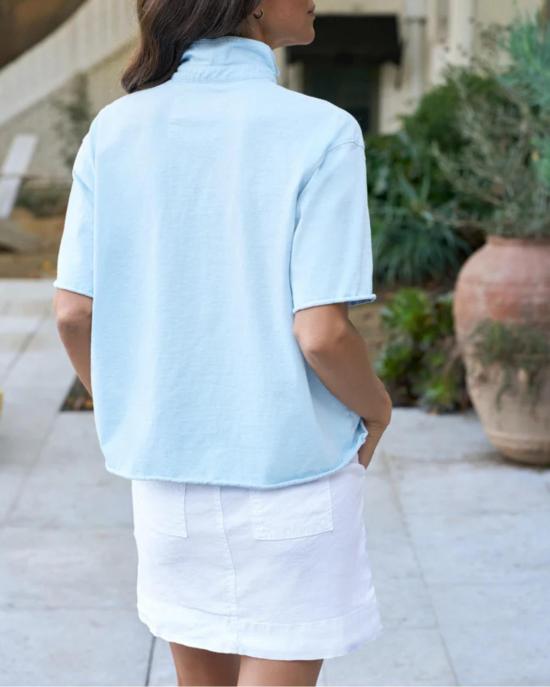  프랭크 앤 에일린 반팔 티셔츠 프랭크 & 아일린 패티 포포버 S/S 헨리 탑 다이브 블루 - FRANK & EILEEN