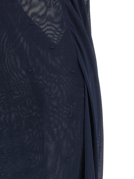  자크뮈스 롱 원피스 Jacquemus La Robe Maille Plumetis 드레스 블루 - JACQUEMUS