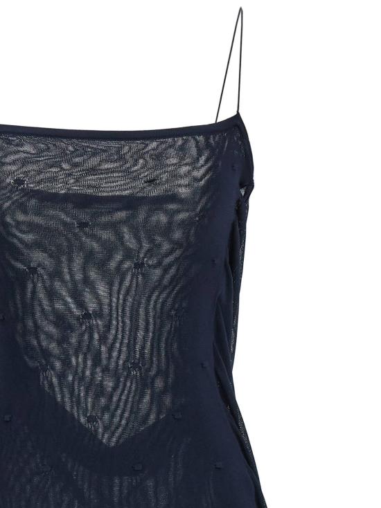  자크뮈스 롱 원피스 Jacquemus La Robe Maille Plumetis 드레스 블루 - JACQUEMUS