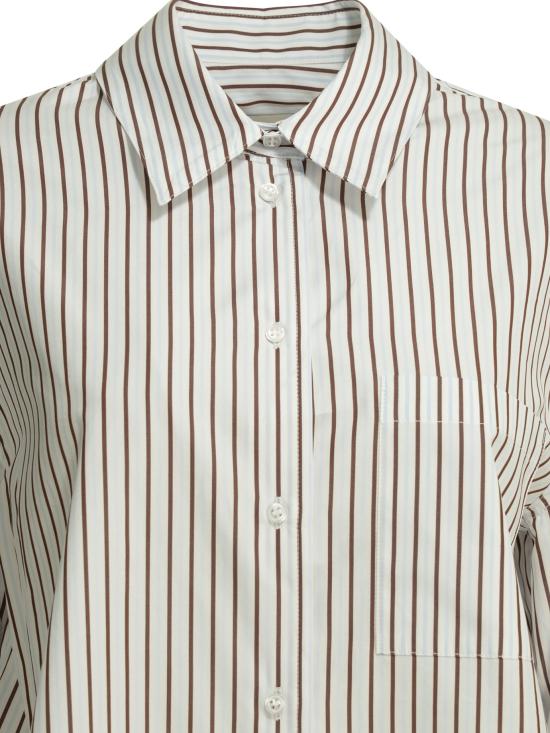 26SS 루루 드 세종 블라우스/셔츠 MAUDDARK RED LIGHT BLUE White - LOULOU DE SAISON