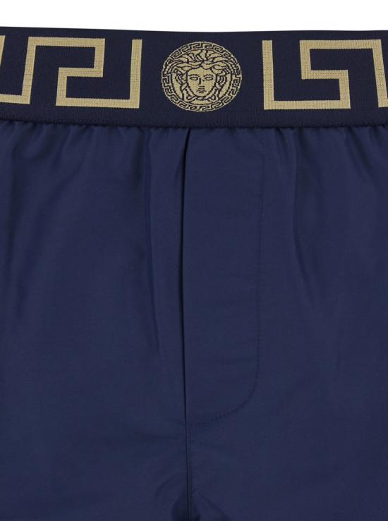  베르사체 스윔팬츠 그레카 테크 패브릭 수영 반바지 블루 - VERSACE