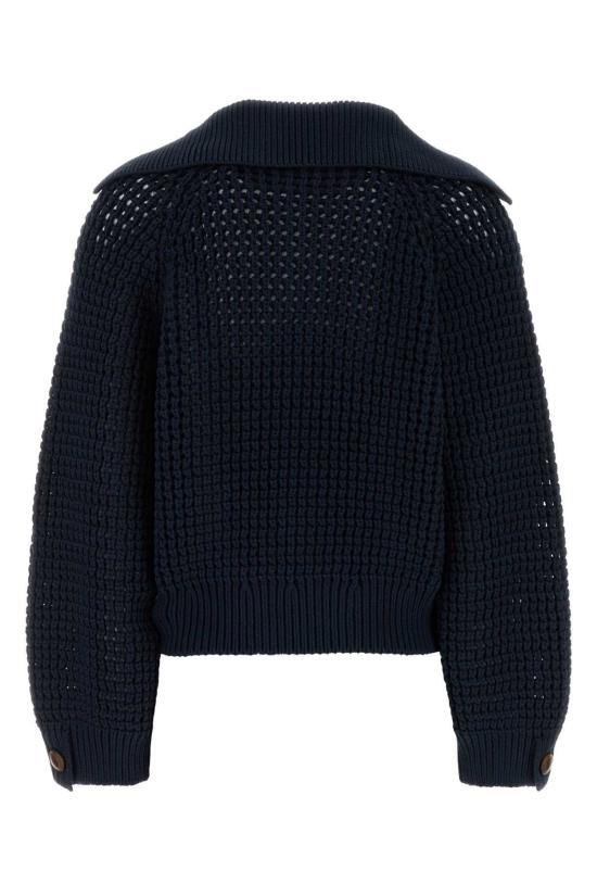  브루넬로 쿠치넬리 스웨터 블루 코튼 블렌드 - BRUNELLO CUCINELLI