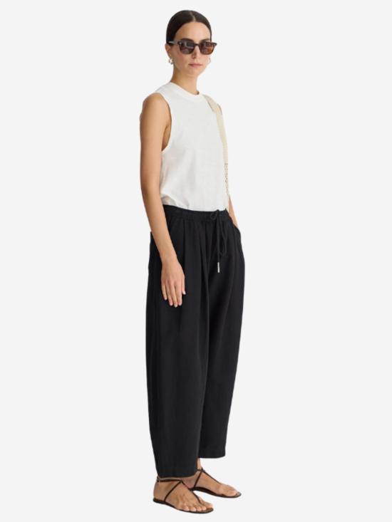  어피스 어파트 팬츠 Apiece Apart Everyday Pull On Pants Black - APIECE APART