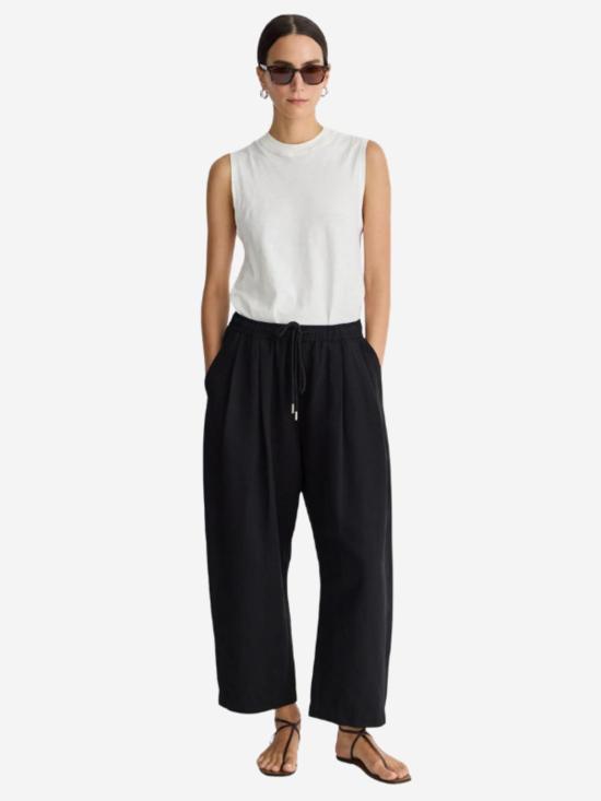  어피스 어파트 팬츠 Apiece Apart Everyday Pull On Pants Black - APIECE APART