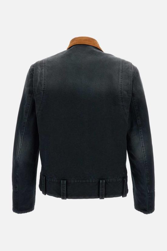  마르니 데님 자켓 코튼 캔버스 재킷 블랙 - MARNI