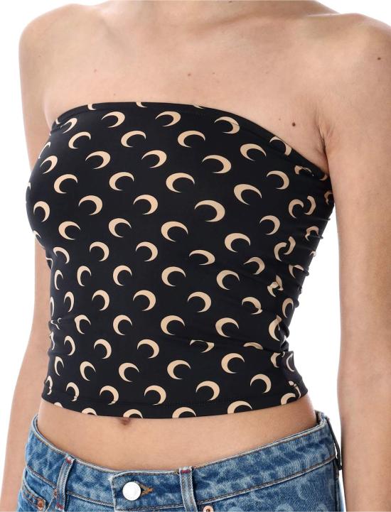  마린세르 민소매 티셔츠 마린 세르 리사이클드 문 튜브탑 블랙 문 탄 - MARINE SERRE