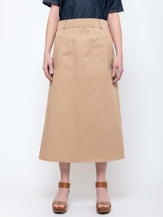  수잔 보머 미디 스커트 Susanne Bommer 엘라스틱 웨이스트 - SUSANNE BOMMER