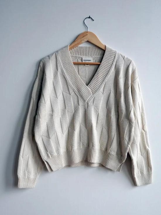  디 엔더리 스웨터 엔데리 릴리 셰브론 브이넥