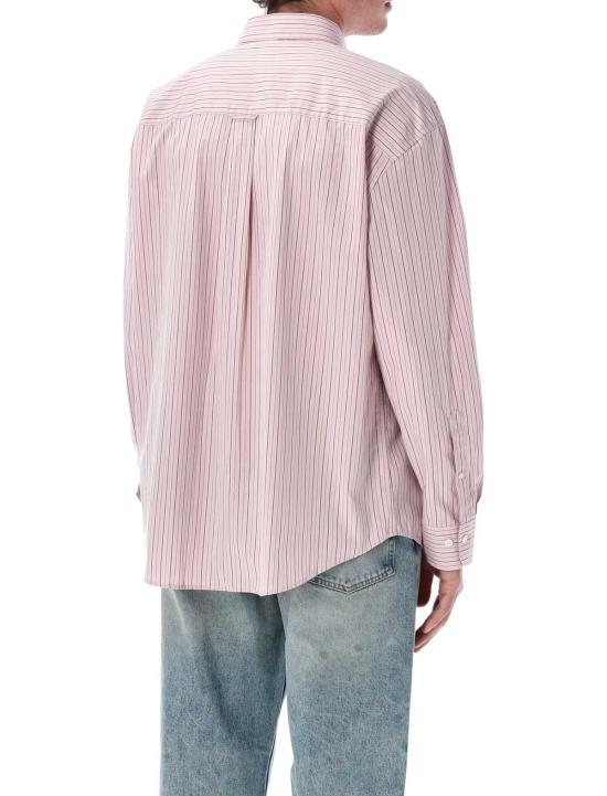  선플라워 탑 해바라기 뉴베이스 셔츠 핑크 스트라이프 - SUNFLOWER