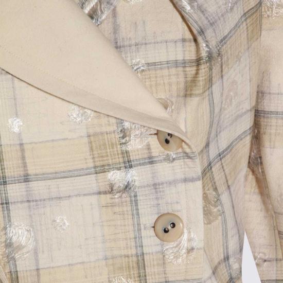  비비안웨스트우드 수트 자켓 비비안 웨스트우드 에크루 체크 블레이저 베이지 - VIVIENNE WESTWOOD