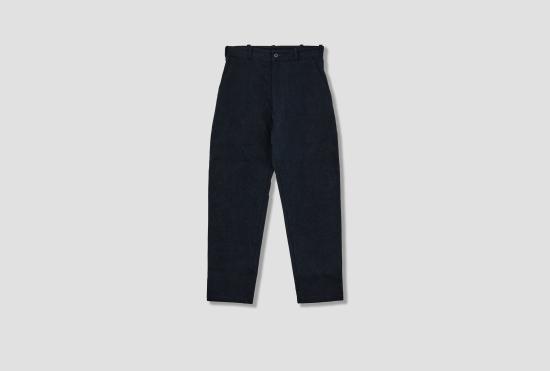26SS 맨틀 스트레이트 팬츠 제복 치노 - 블루 스미 오가닉 데님 R20J4